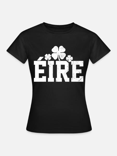 Shamrock Gloverleaf Eire - Frauen T-Shirt - Schwarz