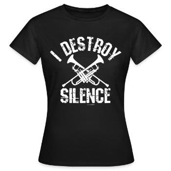 Trompette trompette - T-shirt Femme - noir - Devant - AI Model Female 172 dark (172cm)