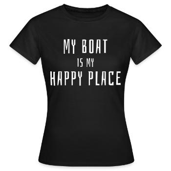 Boot Boote Segeln Kapitaen - Frauen T-Shirt - Schwarz - Vorne - AI Model Female 172 dark (172cm)