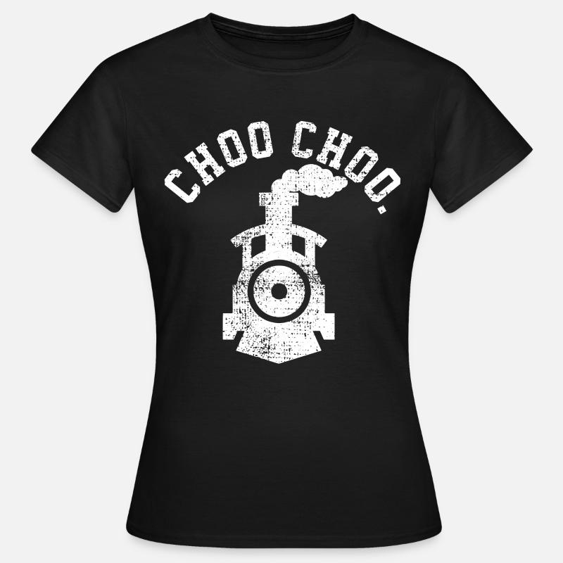 Model train train trains Choo - Women's T-Shirt - black