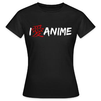 Anime - Women's T-Shirt - black - Front - AI Model Female 172 dark (172cm)