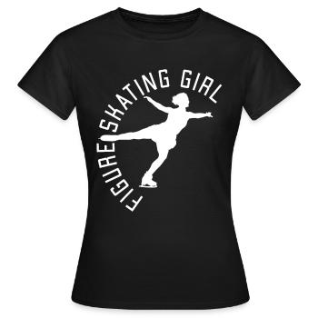 Eiskunstlauf - Frauen T-Shirt - Schwarz - Vorne - AI Model Female 172 dark (172cm)