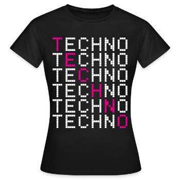 Electronic music - Women's T-Shirt - black - Front - AI Model Female 172 dark (172cm)
