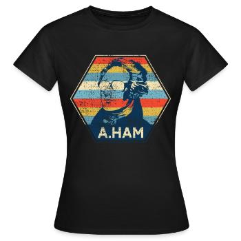 Alexander Hamilton - Frauen T-Shirt - Schwarz - Vorne - AI Model Female 172 dark (172cm)
