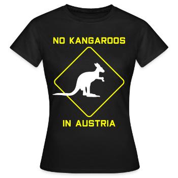 Kangaroo Kangaroo - Women's T-Shirt - black - Front - AI Model Female 172 dark (172cm)