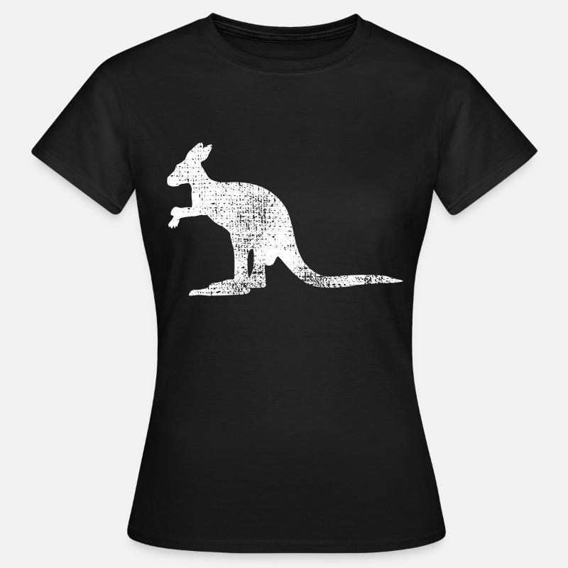 kænguru - Dame-T-shirt - sort
