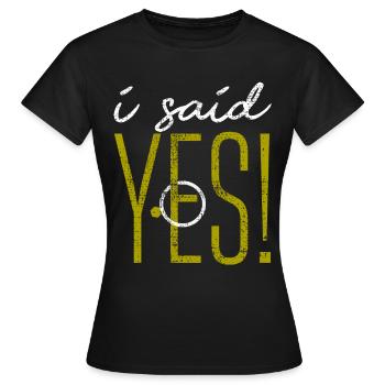 Wedding announcement - Women's T-Shirt - black - Front - AI Model Female 172 dark (172cm)