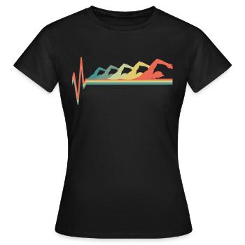 Ligne de vie lifter - T-shirt Femme - noir - Devant - AI Model Female 172 dark (172cm)