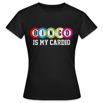 Bingo Bingo Boules Cardio Bingo - T-shirt Femme - noir - Devant - AI Model Female 172 dark (172cm)