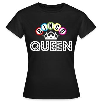 Bingo Bingo Königin Krone Bingo Bälle - Frauen T-Shirt - Schwarz - Vorne - AI Model Female 172 dark (172cm)