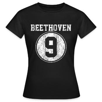 Beethoven - Frauen T-Shirt - Schwarz - Vorne - AI Model Female 172 dark (172cm)