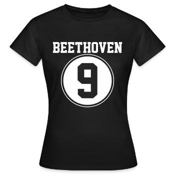 Beethoven - Frauen T-Shirt - Schwarz - Vorne - AI Model Female 172 dark (172cm)
