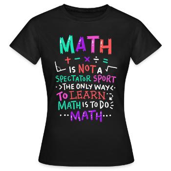 Mathelehrer - Frauen T-Shirt - Schwarz - Vorne - AI Model Female 172 dark (172cm)