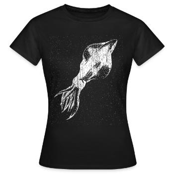 calamar - T-shirt Femme - noir - Devant - AI Model Female 172 dark (172cm)