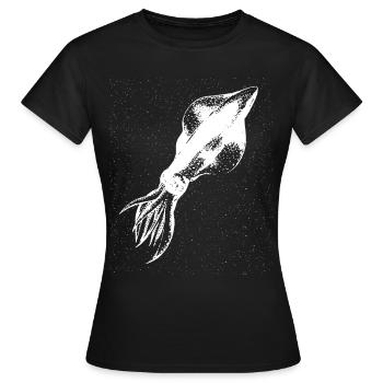 calamar - T-shirt Femme - noir - Devant - AI Model Female 172 dark (172cm)