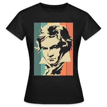 Beethoven - Frauen T-Shirt - Schwarz - Vorne - AI Model Female 172 dark (172cm)