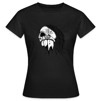 Tête de pirate - T-shirt Femme - noir - Devant - AI Model Female 172 dark (172cm)