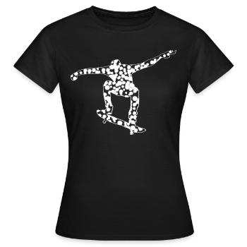 Skateboarding Gifts for Skaters Skaters - Women's T-Shirt - black - Front - AI Model Female 172 dark (172cm)