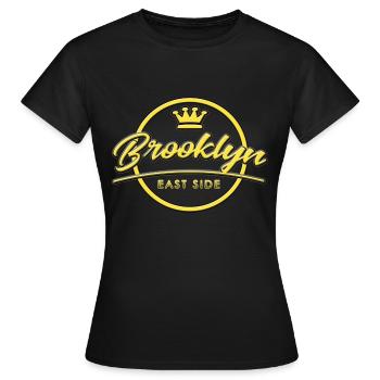 New York, États-Unis d'Amérique, Brooklyn, cadeau - T-shirt Femme - noir - Devant - AI Model Female 172 dark (172cm)