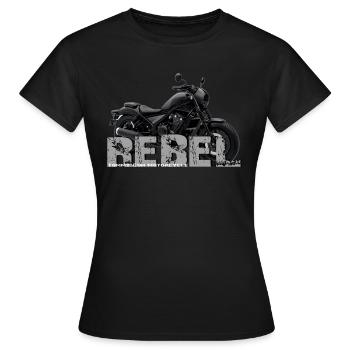 Rebel 500 - Frauen T-Shirt - Schwarz - Vorne - AI Model Female 172 dark (172cm)