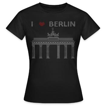 J’adore Berlin ASCII - T-shirt Femme - noir - Devant - AI Model Female 172 dark (172cm)