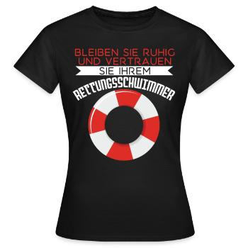 Ich Bin Rettungsschwimmer - Frauen T-Shirt - Schwarz - Vorne - AI Model Female 172 dark (172cm)