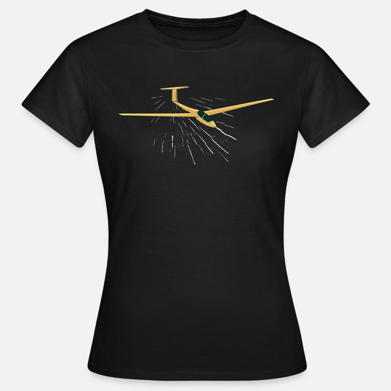 Glider pilot love nerd gift idea pilot - Women's T-Shirt - black