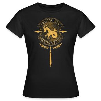 Legio XIV Martia Victrix - Légion romaine - T-shirt Femme - noir - Devant - AI Model Female 172 dark (172cm)