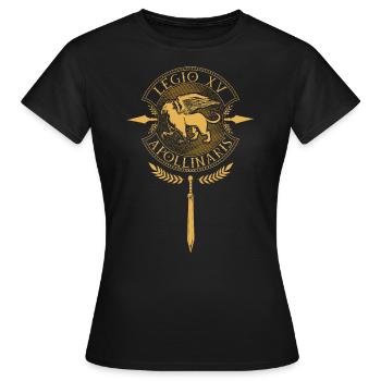 Legio XV Apollinaris - Römische Legion - Frauen T-Shirt - Schwarz - Vorne - AI Model Female 172 dark (172cm)
