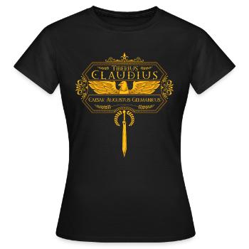 Empereurs romains - Claude - T-shirt Femme - noir - Devant - AI Model Female 172 dark (172cm)