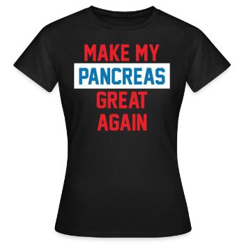MEINE BAUCHSPEICHELDRÜSE WIEDER GROßARTIG MACHEN - Frauen T-Shirt - Schwarz - Vorne - AI Model Female 172 dark (172cm)