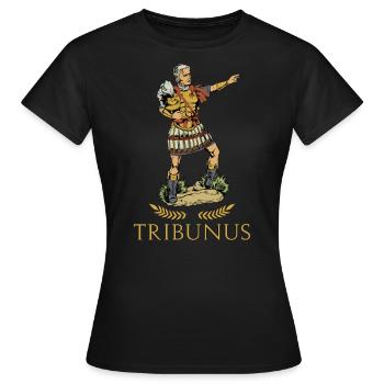 Römischer Offizier - Tribunus - Frauen T-Shirt - Schwarz - Vorne - AI Model Female 172 dark (172cm)