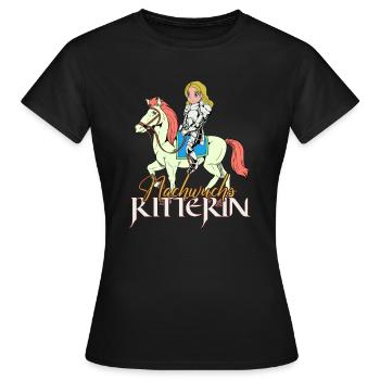 Knight Girl - Offspring Knight - Women's T-Shirt - black - Front - AI Model Female 172 dark (172cm)