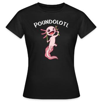 Pound Fitness - Poundolotl - Women's T-Shirt - black - Front - AI Model Female 172 dark (172cm)