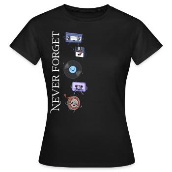 Record et amis - N’oubliez jamais - T-shirt Femme - noir - Devant - AI Model Female 172 dark (172cm)