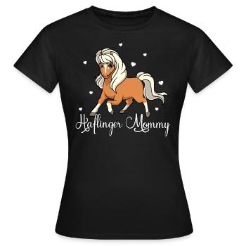 Horse lovers - Haflinger Mommy - Women's T-Shirt - black - Front - AI Model Female 172 dark (172cm)