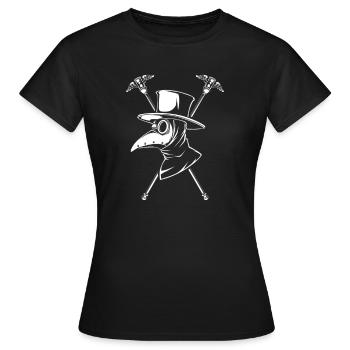 Staff of the Plague Doctor - Women's T-Shirt - black - Front - AI Model Female 172 dark (172cm)