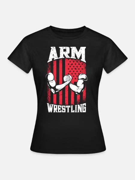 Arm Wrestling - Armdrücken - Women's T-Shirt - black
