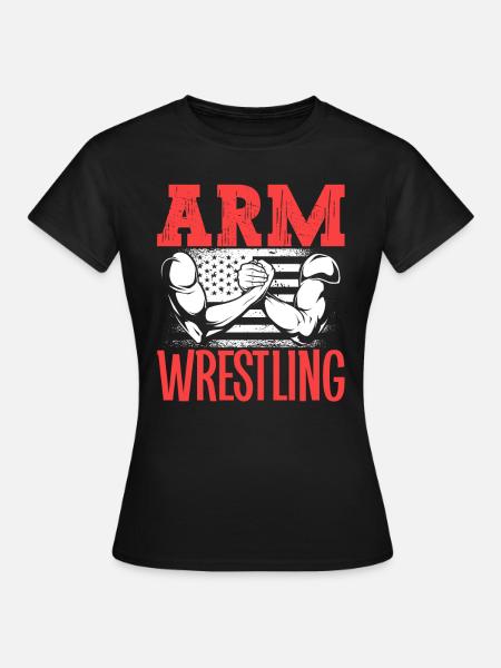 Arm Wrestling - Armdrücken - Women's T-Shirt - black