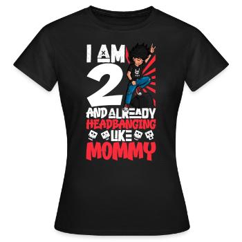Ich bin 2 - Jungen Rocker - Frauen T-Shirt - Schwarz - Vorne - AI Model Female 172 dark (172cm)