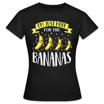 Je suis là pour les bananes - T-shirt Femme - noir - Devant - AI Model Female 172 dark (172cm)