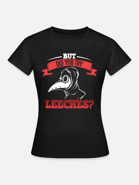 Schon Blutegel versucht - Pestdoktor - T-shirt dam - svart