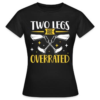Qui a besoin de deux jambes - prothèse de jambe - T-shirt Femme - noir - Devant - AI Model Female 172 dark (172cm)