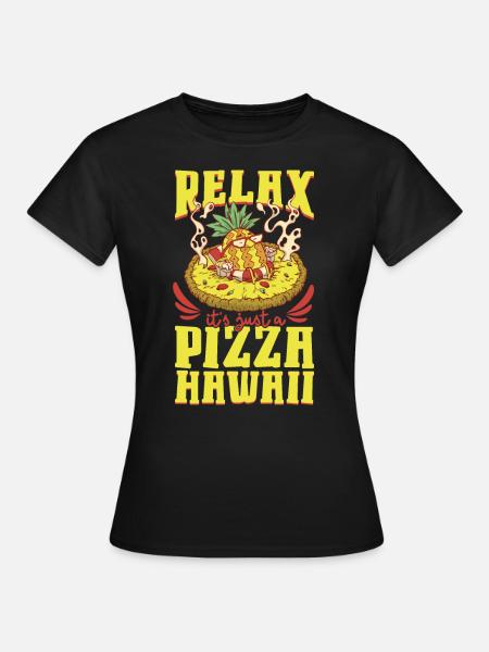 Pizza Hawaii - Ananas Pizza - Frauen T-Shirt - Schwarz