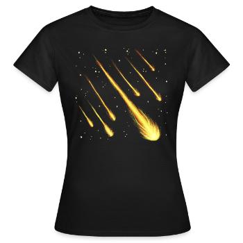 Étoiles filantes - T-shirt Femme - noir - Devant - AI Model Female 172 dark (172cm)