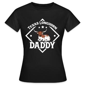 Texas Longhorn Daddy - Texas Longhorn Beef - Women's T-Shirt - black - Front - AI Model Female 172 dark (172cm)