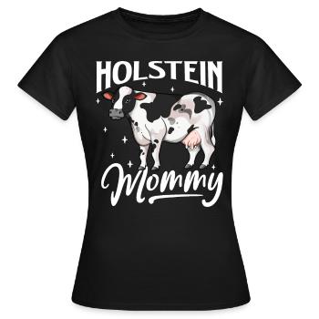 Holstein Mommy - Boeuf Holstein - T-shirt Femme - noir - Devant - AI Model Female 172 dark (172cm)