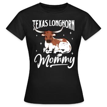 Texas Longhorn Mommy - Texas Longhorn Beef - Women's T-Shirt - black - Front - AI Model Female 172 dark (172cm)