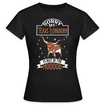 Not in the mood - Texas Longhorn - Women's T-Shirt - black - Front - AI Model Female 172 dark (172cm)