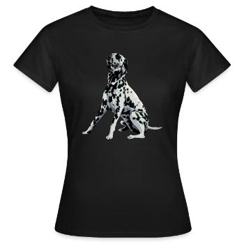 Dessin de chien - Dalmatien - T-shirt Femme - noir - Devant - AI Model Female 172 dark (172cm)